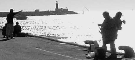 fishing by Fremantle lighthouse