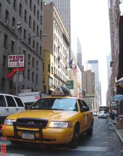 it's a bone fide New York taxi cab