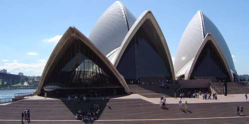 the Opera house steps