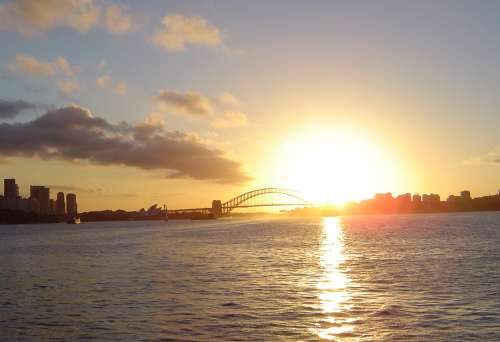 sunset over Sydney