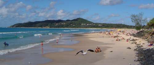 the beach at Byron Bay