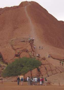 the path up Ayres Rock