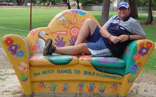 the concrete sofa at Pinjarra