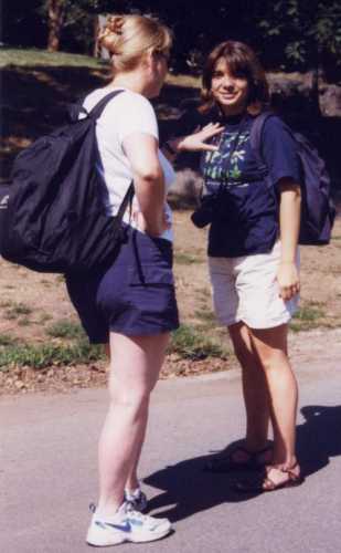 Heather and Anna in the park