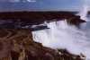 view from the lookout tower - American falls in the foreground and Canadian ones in the background